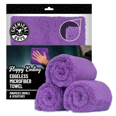 Chemical Guys Happy Ending Edgeless Towel Purple (3 Pack)